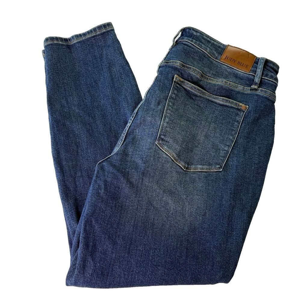 Judy Blue Womens 18W Relaxed Fit Cargo Pocket Stretch Jeans Medium Wash JB88687
